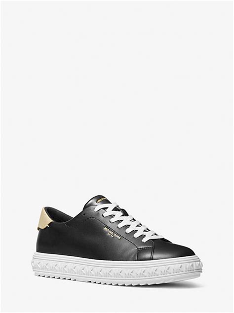 michael michael kors grove leather sneaker|Michael Kors sneaker shoes sale.